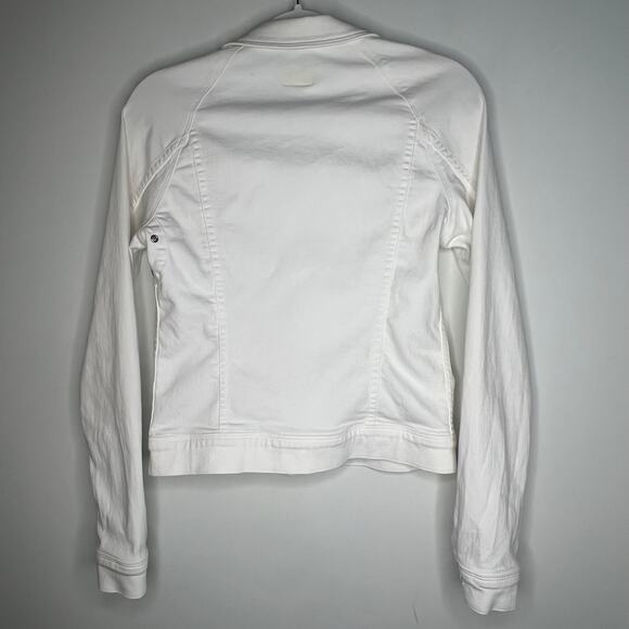 Mother White Denim The Bully Cropped Jacket Size Medium - Picture 5 of 10